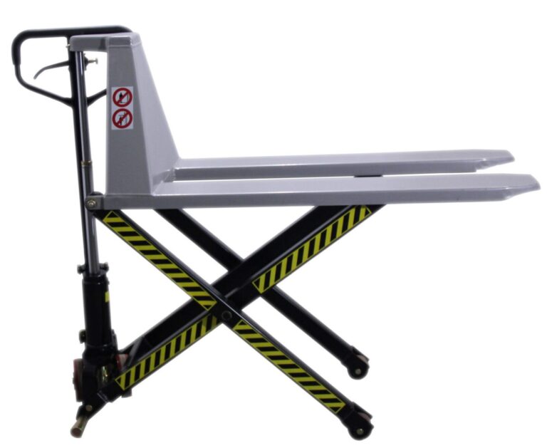 Ручная гидравлическая тележка (рохля) Tisel Technics TX10 ножничным подъемом