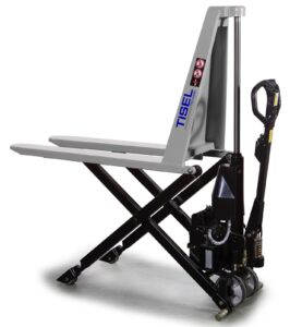 Ручная гидравлическая тележка (рохля) Tisel Technics TX10 E с электроподъемом